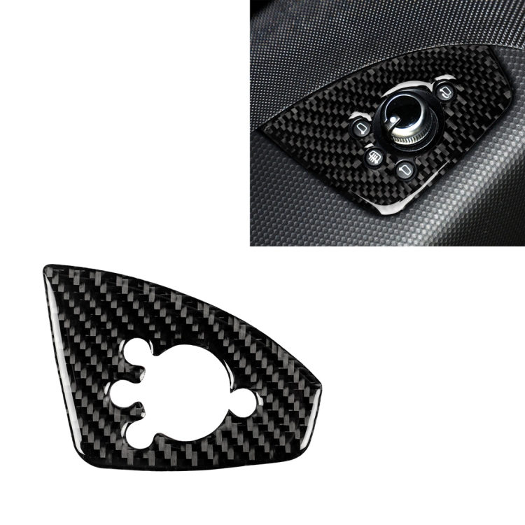 Car Carbon Fiber Door Button Decorative Sticker for Audi TT 8n 8J MK123 TTRS 2008-2014, Left Drive, B Style