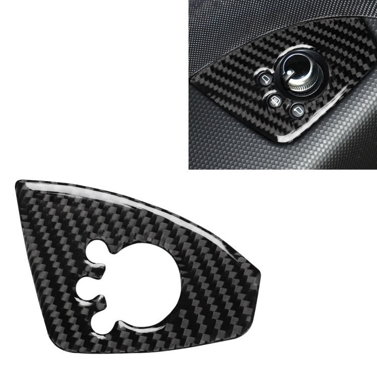 Car Carbon Fiber Door Button Decorative Sticker for Audi TT 8n 8J MK123 TTRS 2008-2014, Left Drive, A Style