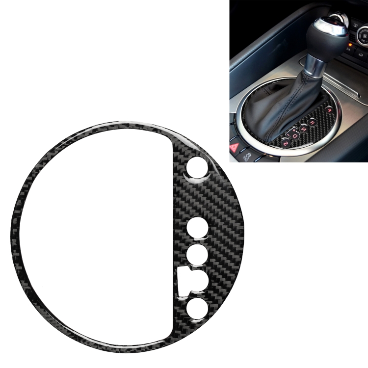 Car Carbon Fiber Gear Shift Position Panel Decorative Sticker for Audi TT 8n 8J MK123 TTRS 2008-2014, Right Drive