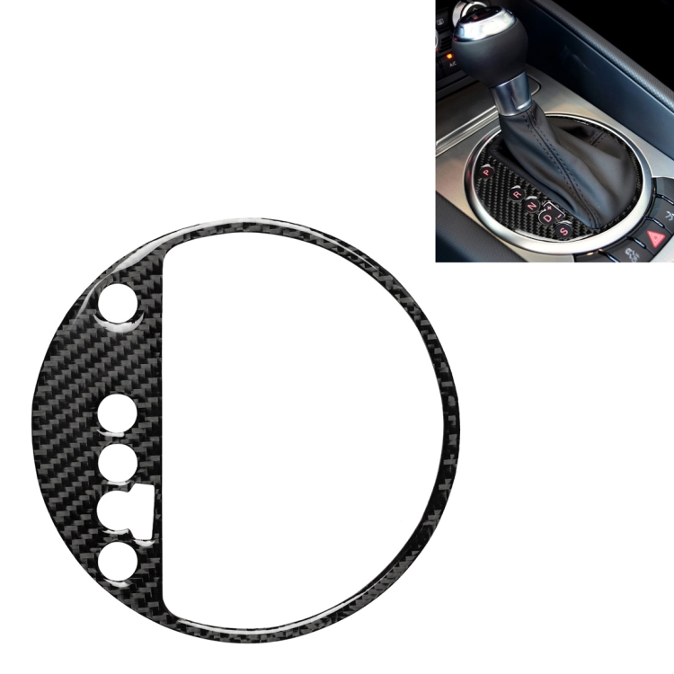 Car Carbon Fiber Gear Shift Position Panel Decorative Sticker for Audi TT 8n 8J MK123 TTRS 2008-2014, Left Drive