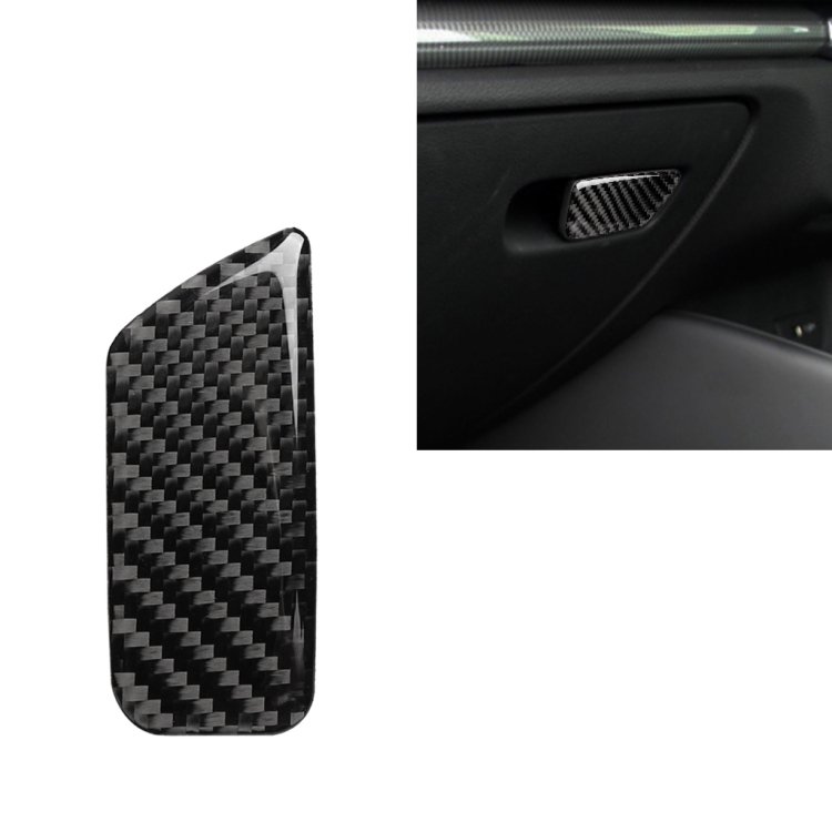 Car Carbon Fiber Passenger Seat Hand Box Switch Decorative Sticker for Audi A3 / 8V 2014-2019, Right Drive