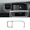 Car Carbon Fiber Navigation Frame Decorative Stickers for Volvo V60 2010-2017 / S60 2010-2018, Right Drive