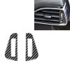 2 PCS Car Carbon Fiber Left and Right Air Outlet Decorative Stickers for Jaguar F-PACE X761 XE X760 XF X260 XJ 2016-2020, Left and Right Drive Universal