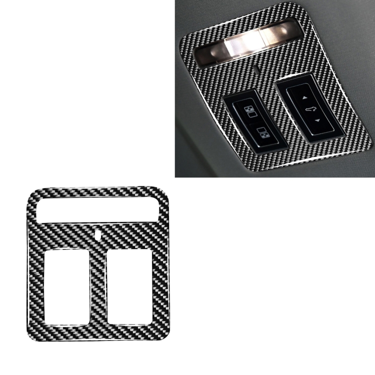 Car Carbon Fiber Reading Lamp Decorative Stickers for Jaguar F-PACE X761 XE X760 XF X260 XJ 2016-2020, Left and Right Drive Universal