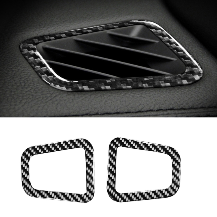 Car Carbon Fiber Dashboard Air Outlet Decorative Sticker for Land Rover Discovery 4 2010-2016, Left and Right Drive Universal
