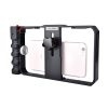 YELANGU YLG0901B Vlogging Live Broadcast Smartphone Plastic Cage Video Rig Filmmaking Recording Handle Stabilizer Bracket for iPhone, Galaxy, Huawei, Xiaomi, HTC, LG, Google, and Other Smartphones