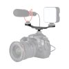 YELANGU YLG0702A Dual Cold Hot Shoe Mount Adapter Aluminum Alloy Extension Bracket