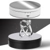 13.8cm Mirror Style USB Charging Smart 360 Degree Rotating Turntable Display Stand Video Shooting Props Turntable for Photography, Load 3kg