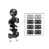 25mm Ball Head Motorcycle Rearview Mirror Fixed Mount Holder with 4 Styles Gaskets for GoPro Hero12 Black / Hero11 /10 /9 /8 /7 /6 /5, Insta360 Ace / Ace Pro, DJI Osmo Action 4 and Other Action Cameras