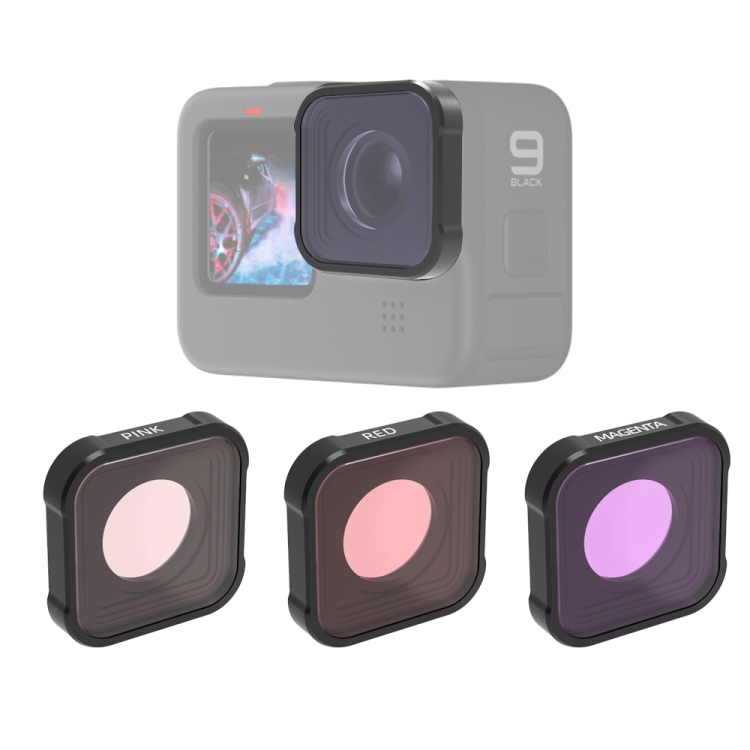 JSR KB Series Diving (Red Magenta Pink) Color Lens Filter for GoPro HERO10 Black / HERO9 Black