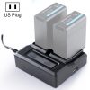 LCD Display Dual Channel Battery Charger with USB Port for Sony NP-F990/NP-F550/NP-F550 Battery, US Plug