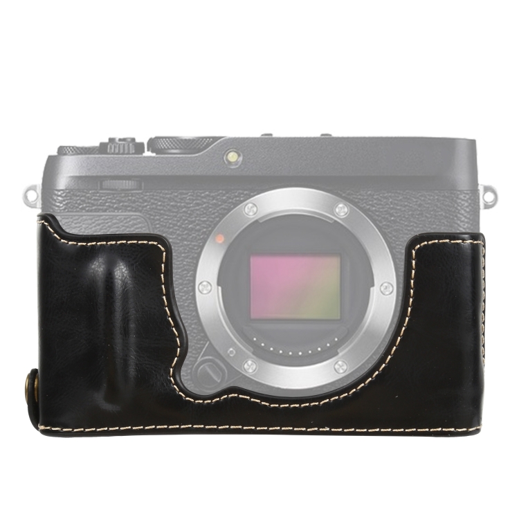 1/4 inch Thread PU Leather Camera Half Case Base for FUJIFILM XE4