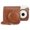 Retro Full Body PU Leather Case Camera  Bag with Strap for FUJIFILM instax mini 7+