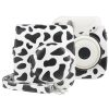 Milk Cow Full Body PU Leather Case Camera Bag with Strap for FUJIFILM instax mini 7+