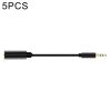5 PCS 13cm Metal 3.5mm Audio 4 Pole Female to 3 Pole Male Microphone Adapter Cable