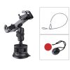 Single Suction Cup Mount Phone Holder with Tripod Adapter & Steel Tether & Safety Buckle