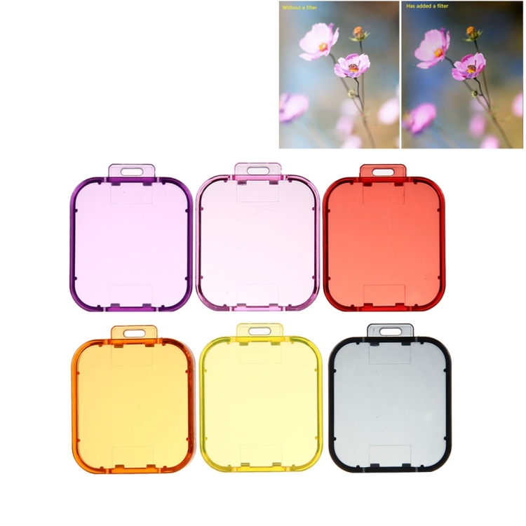 6 in 1 for GoPro HERO5 Sport Action Camera Professional Colorized Lens Filter(Red + Yellow + Purple + Pink + Orange + Grey)