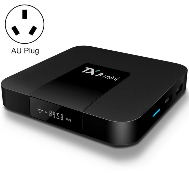 TX3 Mini 4K*2K Display HD Smart TV BOX Player with Remote Controller, Android 7.1 OS Amlogic S905W up to 2.0 GHz, Quad core ARM Cortex-A53, RAM: 2GB DDR3, ROM: 16GB, Supports WiFi & TF & AV In & DC In, US Plug