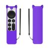 Cat Ears Shape Silicone Protective Case Cover For Apple TV 4K 4th Siri Remote Controller