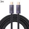20Gbps USB 4 USB-C / Type-C Male to USB-C / Type-C Male Braided Data Cable