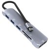 NK-3043 6 in 1 USB-C / Type-C to TF / SD Card Slot + 4 USB Female Adapter