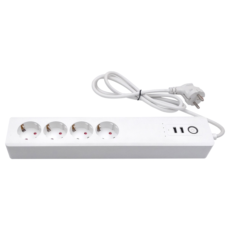 SM-SO306-E 4 Holes + 2 USB Multi-purpose Smart Power Strip, EU Plug