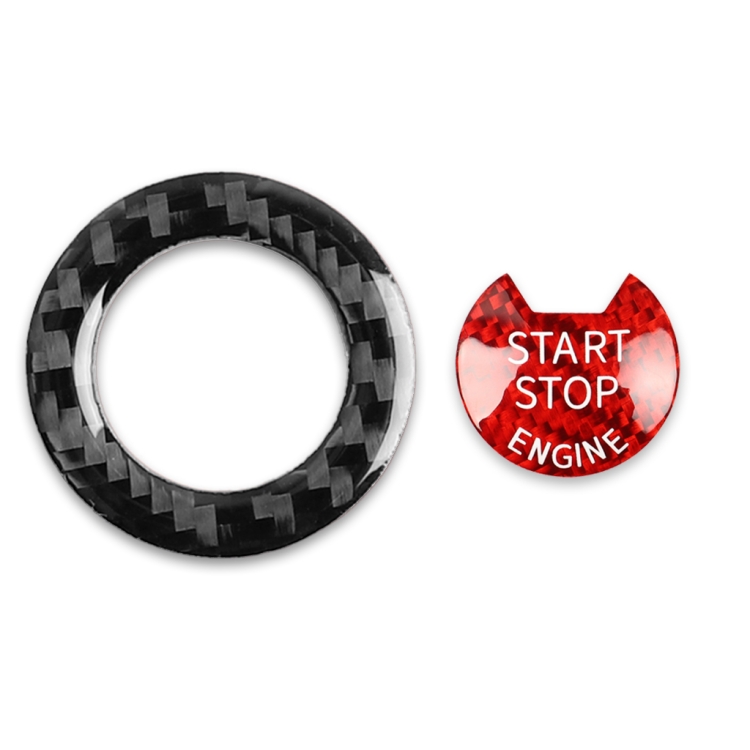 Car Carbon Fiber One-button Start Decorative Sticker for Infiniti Q50 2014-2020 / Q60 / QX60