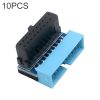 10 PCS 3.0 19P 20P Motherboard Male To Female Extension Adapter, Model: