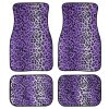 4 in 1 Leopard Print Universal Printing Auto Car Floor Mats Set