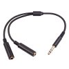3718 6.35mm Male to Dual Female 1/4 TRS Stereo Audio Cable, Length: 30cm