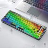 AULA F68 Transparent Customized Wired/Wireless/Bluetooth Three Model RGB Pluggable Mechanical Keyboard