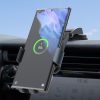 C37 Fan Cooling Dual Coil Car Phone Holder Wireless Charger