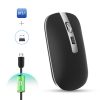 HXSJ M50 2.4GHZ 800,1200,1600dpi Three Gear Adjustment Dual-mode Wireless Mouse USB + Bluetooth 5.1 Rechargeable