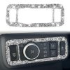 For Ford Mustang Mach E 2021 Car Headlight Switch Panel Diamond Decorative Sticker
