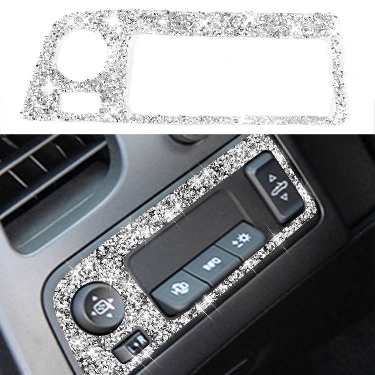 For Chevrolet Corvette C7 2014-2019 Car Headlight Switch Frame Diamond Decorative Sticker, Left Drive