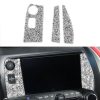 For Chevrolet Corvette C7 2014-2019 3 in 1 Car Navigate Panel Diamond Decorative Sticker, Left Drive