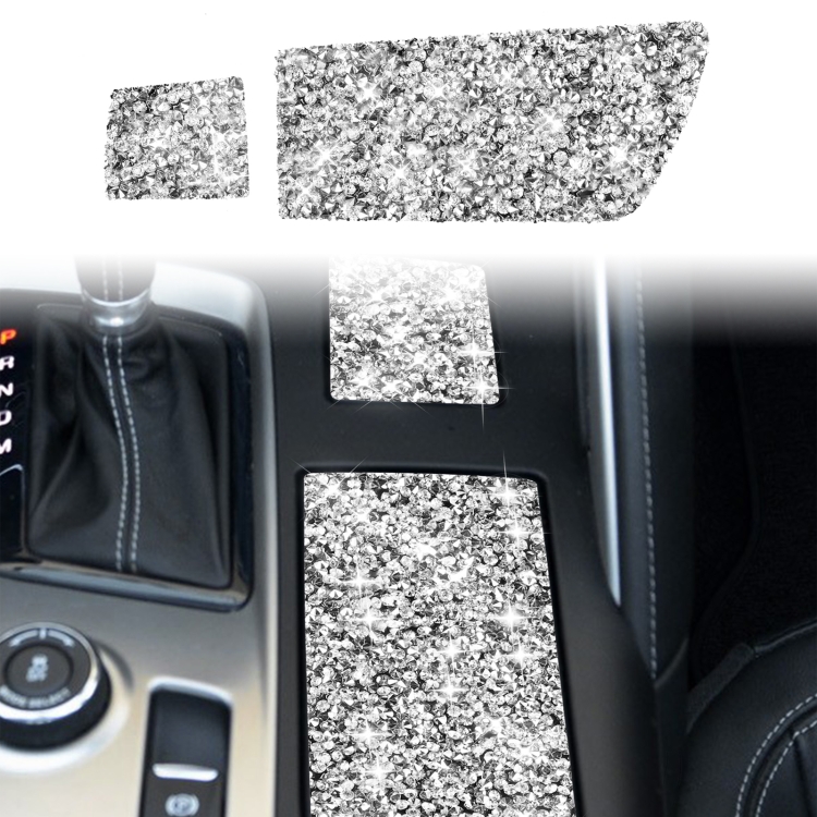 For Chevrolet Corvette C7 2014-2019 Car Cup Holder Cover Diamond Decorative Sticker, Left Drive