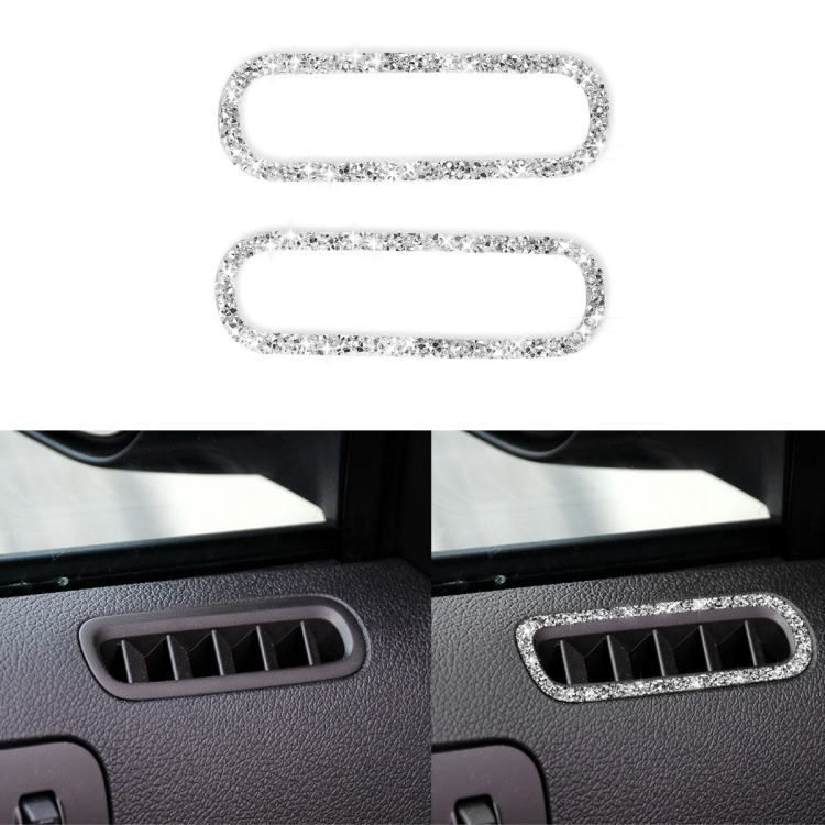 Car Left and Right Air Outlet Diamond Decoration Sticker, Left Hand Drive