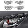 For Mazda CX-5 2017-2018 Car Inner Door Bowl Diamond Decorative Sticker,Left and Right Drive Universal