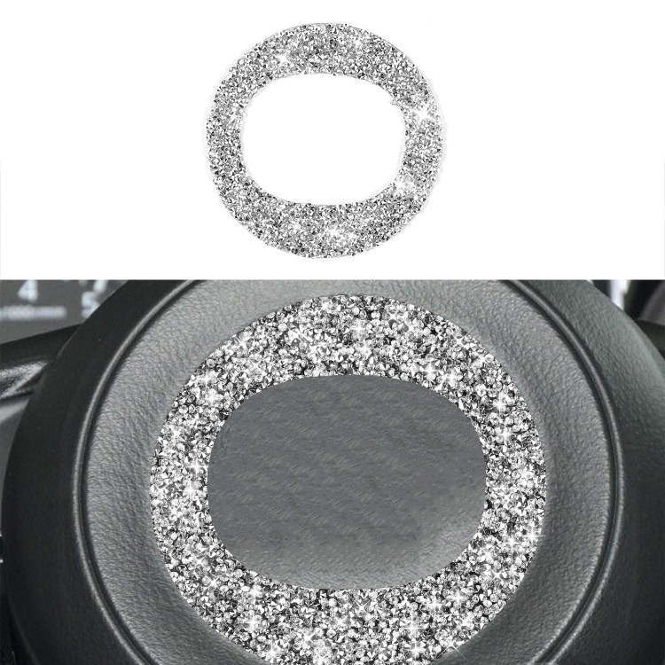 For Mazda CX-5 2017-2018 Car Steering Wheel Circle Diamond Decorative Sticker,Left and Right Drive Universal