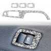 For BMW 3 Series E90 / 320i / 325i 2005-2012 Car Window Lift Panel with Folding Key 37.8cm Diamond Decorative Sticker, Left Drive