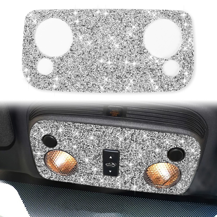 2pcs Car Reading Light Diamond Decoration Sticker, Left Hand Drive