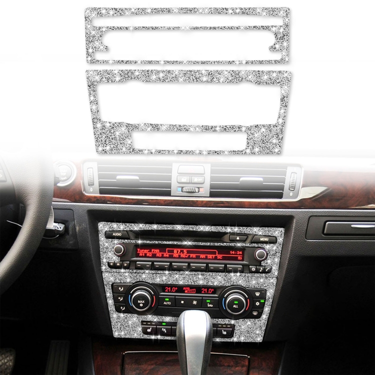 For BMW 3 Series E90 / E92 2005-2012 Car Aircondition CD Control Panel Basic Diamond Decorative Sticker