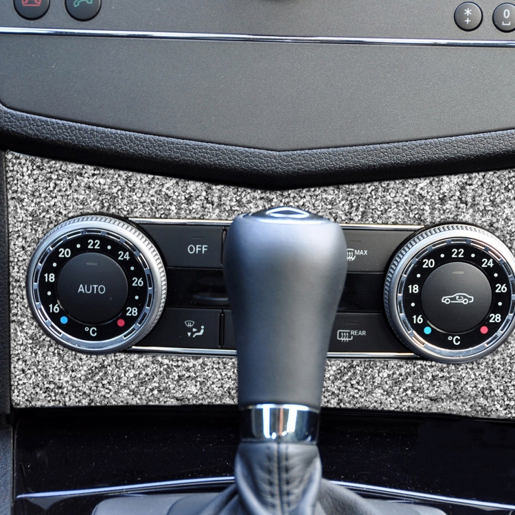 For Mercedes-Benz C-class W204 2007-2010 Car AC Panel D Diamond Decorative Sticker, Left and Right Drive