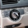 For Mercedes-Benz C-class W204 2007-2010 Car Headlight Frame Diamond Decorative Sticker, Left-hand Drive