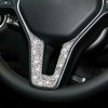 For Mercedes-Benz W204 Car Steering Wheel Diamond Decorative Sticker, Left and Right Drive