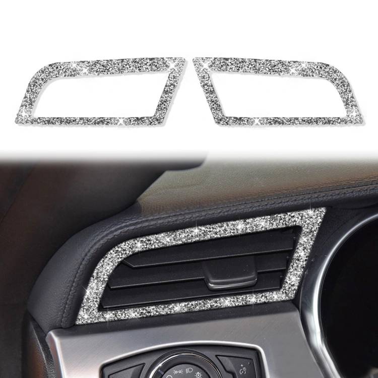 Car Side Air Outlet Diamond Decoration Sticker, Left and Right Drive