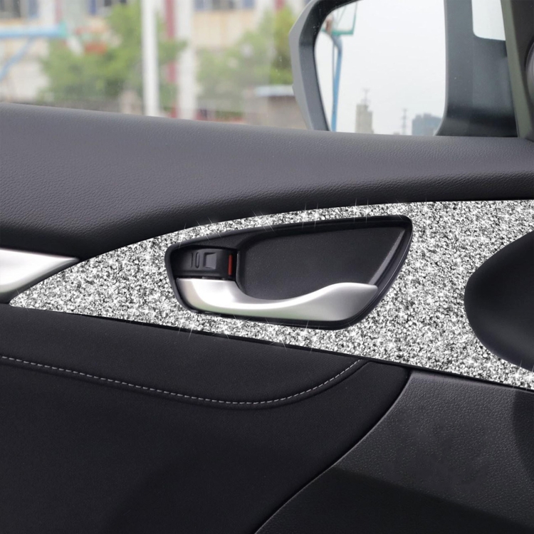 For Honda Civic 2016-2019 Car Inside Door Bowl Diamond Decorative Sticker, Left and Right Drive