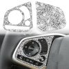 For Honda Civic 2016-2019 Car Steering Wheel Buttons Middle Configuration Diamond Decorative Sticker, Left and Right Drive