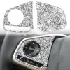 For Honda Civic 2016-2019 Car Steering Wheel Buttons Low Configuration Diamond Decorative Sticker, Left and Right Drive
